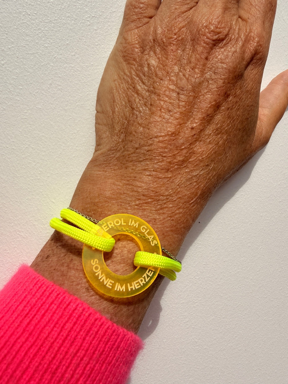 Aperol im Glas & Sonne im Herzen I Happycoin Armband