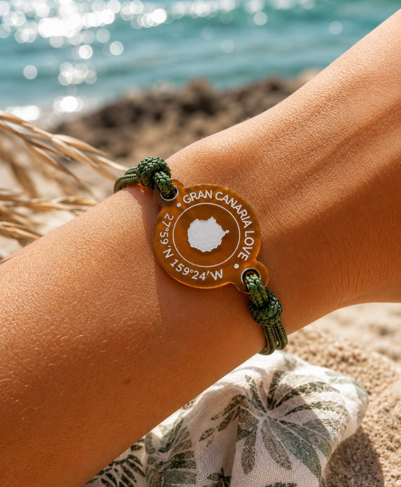 Gran Canaria Love Koordinaten Armband I Happycoin