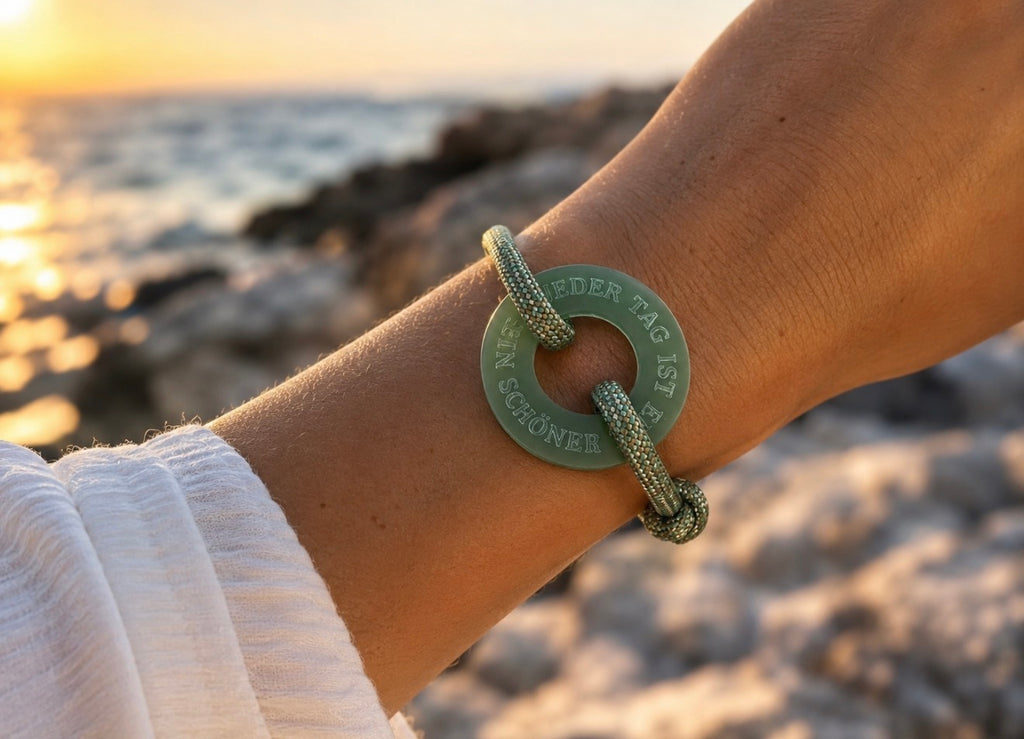 Happycoin Armband Jeder Tag ist ein schöner Tag – Statement Schmuck handgemacht Kiel