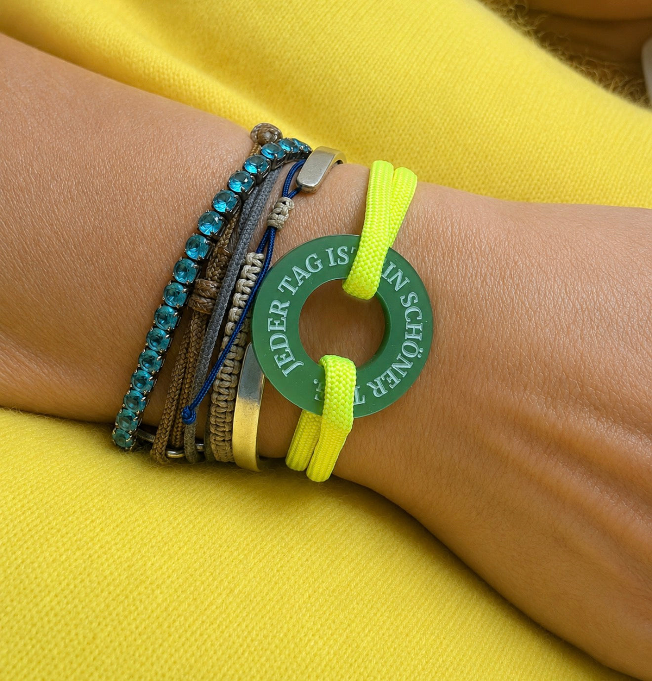 Jeder Tag ist ein schöner Tag I Happycoin Statement-Armband