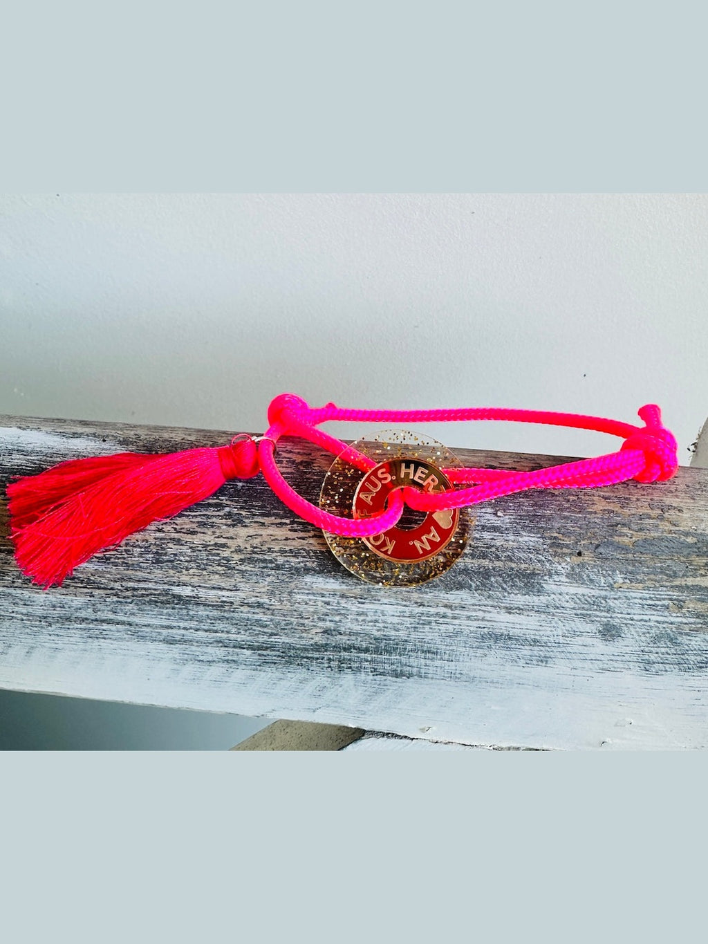 Kopf aus, Herz an - Happycoin Glitzer-Armband ✨