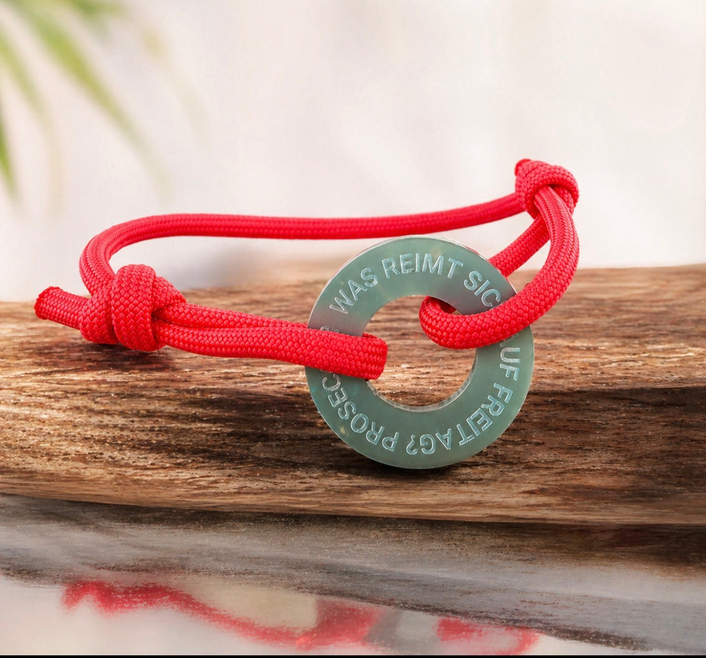 Was reimt sich auf Freitag? Prosecco - Happycoin Statement Armband