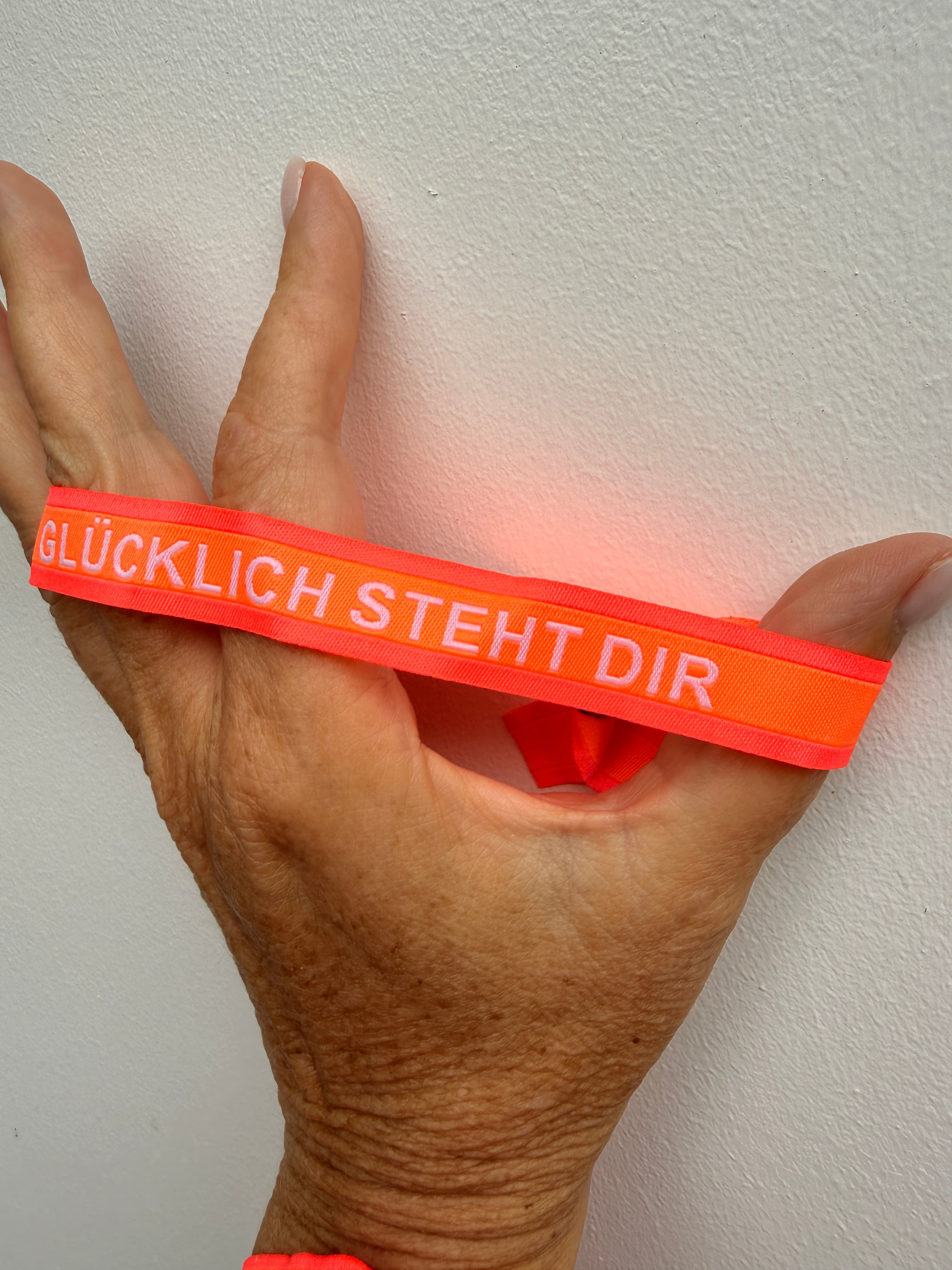 GLÜCKLICH STEHT DIR -gewebtes Happycoin Armband