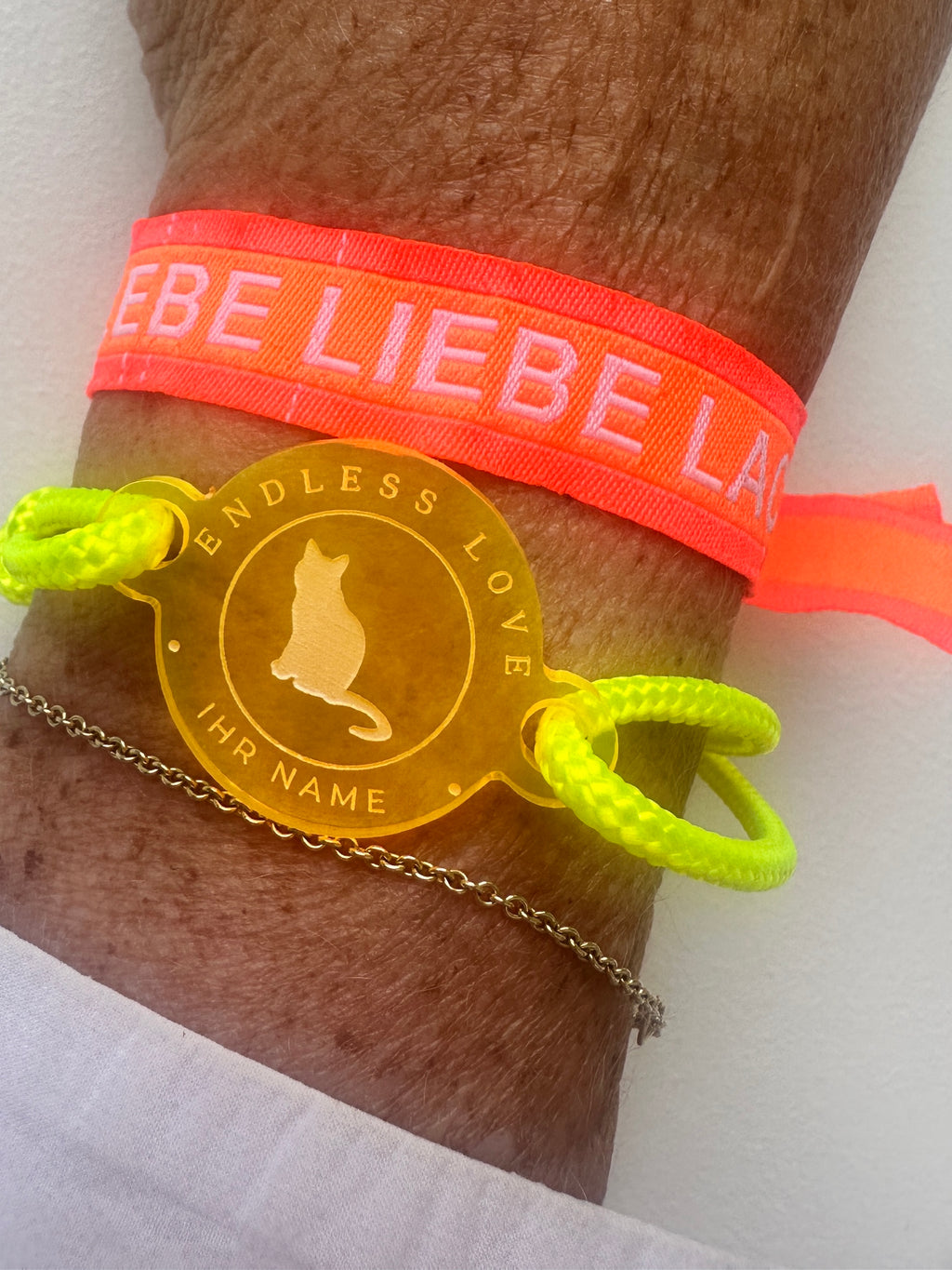 Lebe Liebe Lache 💖 Statement Happycoin Armband