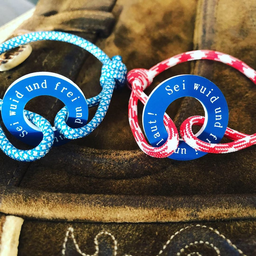 Sei wuid und frei und wunderbar Wiesn  Armband I Happycoin